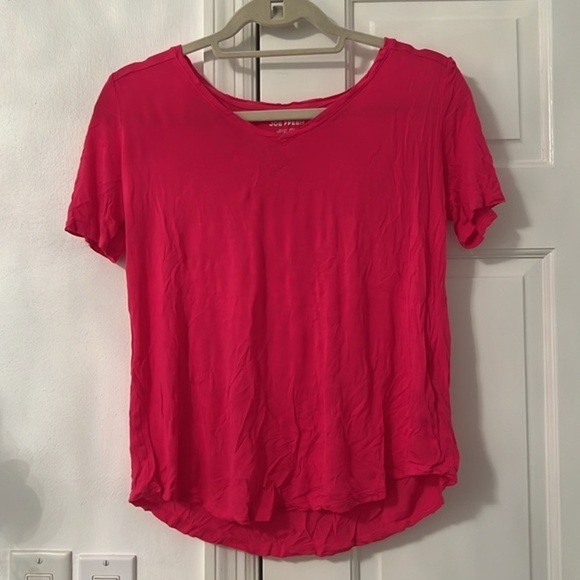 Joe Fresh Soft Essential Slub Tee Pink - Picture 2 of 7